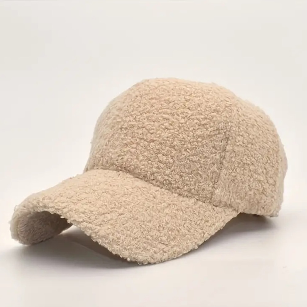 Women’s Winter Fuzzy Baseball Cap Hat - Picture 3 of 6